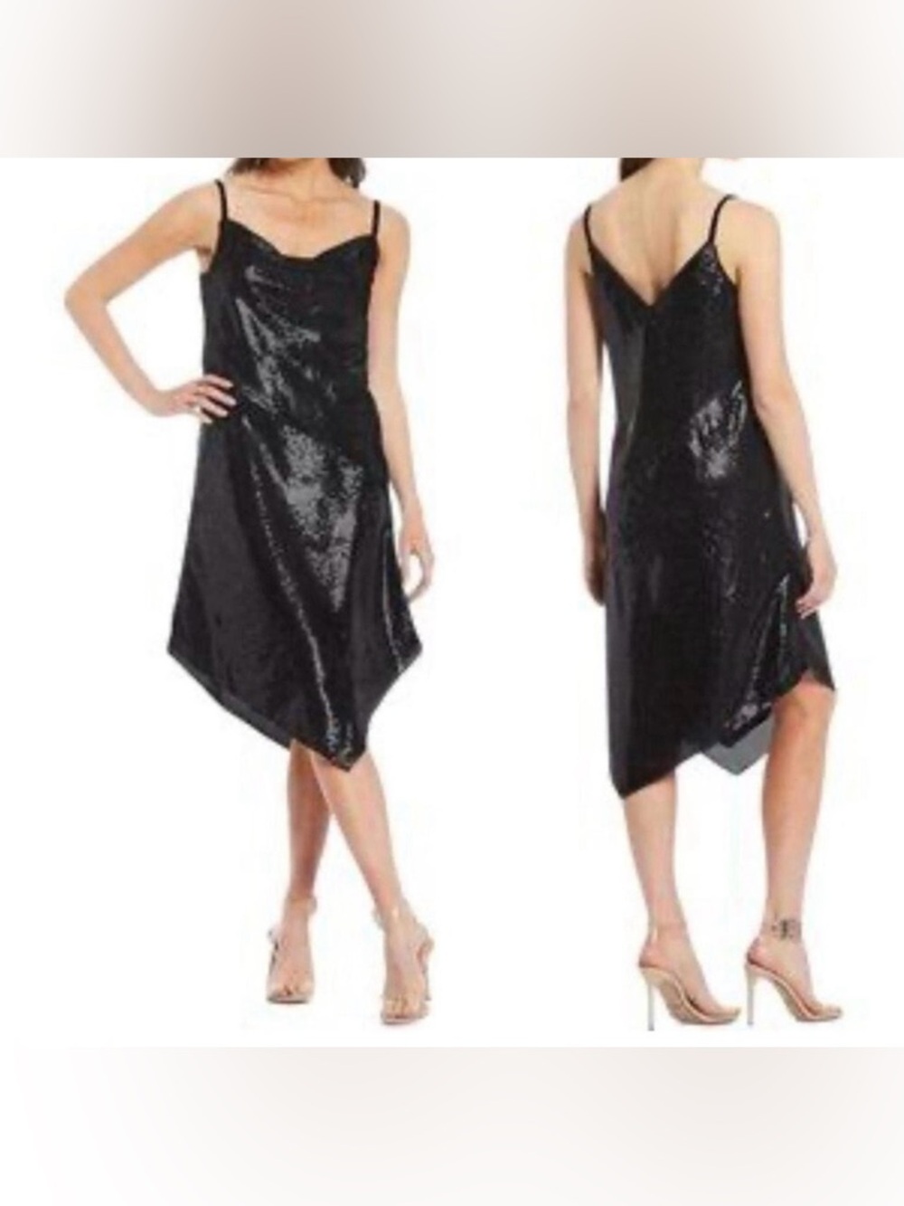 NWT! Trina Turk Asymmetrical Burnout Cowl Neck Cocktail Shift Dress
